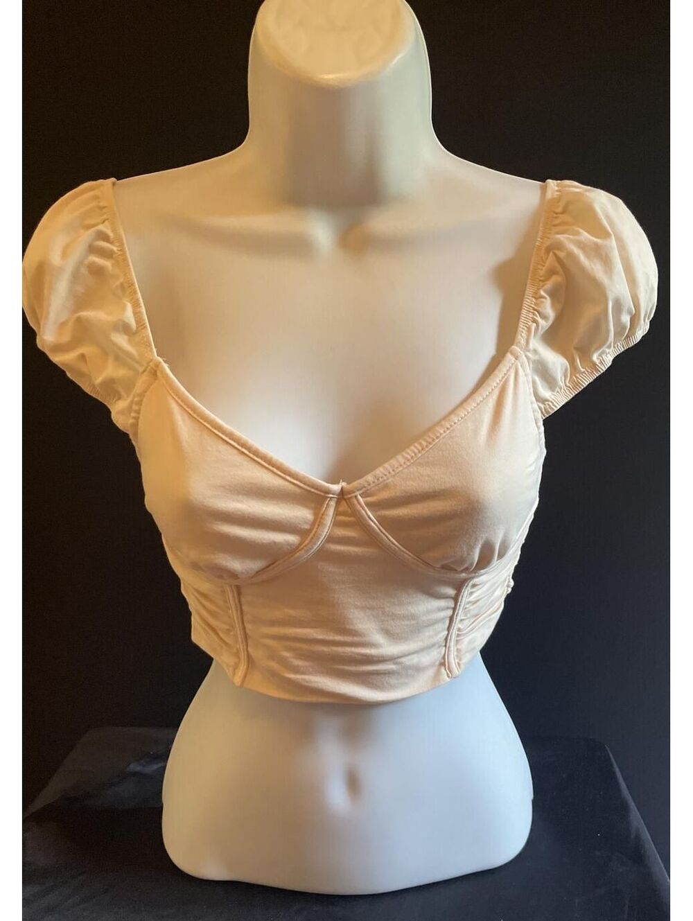 Princess Polly White Puff Sleeve Corset Crop Top 4 Cottagecore Coquette Romantic